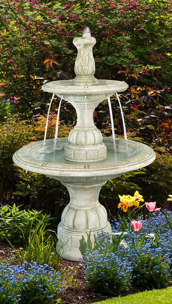 Contemporary Tiered Spill Cement Fountain High-end Garden Statuary